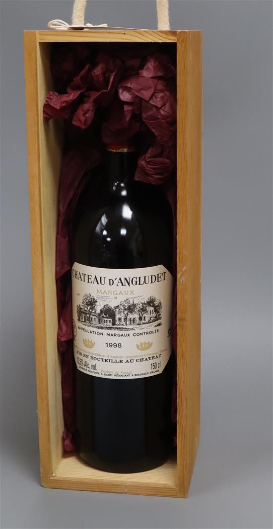 A cased Magnum of Chateau DAngludet 1998